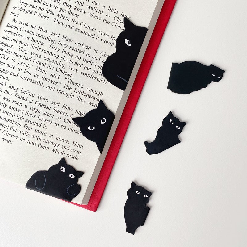 yasest Magnetic Bookmarks - 12 Pieces Assorted Cute Book Markers Clip Set for Teachers Students Book Lovers Reading  for School Office Home Supplies  Kawaii Cat Magnet Page Markers - Image 4